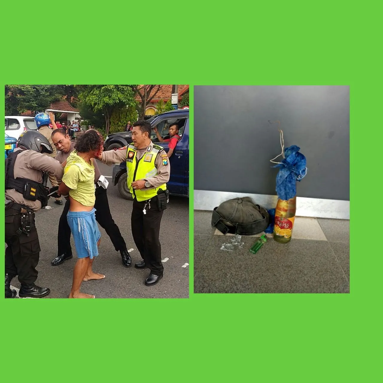 Bawa Botol Bersumbu Terobos Grahadi Surabaya, Pria Ini di Bekuk.