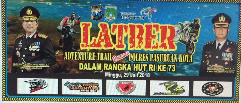 Peringati HUT RI ke 73, Polresta Pasuruan Gelar Adventur Trail Minggu Besok.