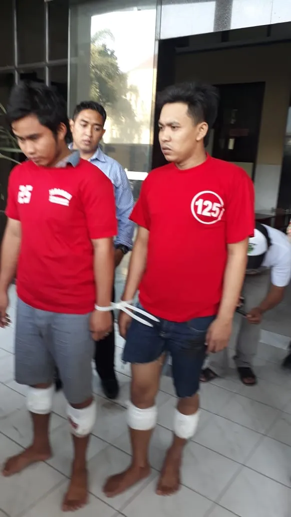 2 Dari 4 Pelaku Curanmor, Dilumpuhkan Resmob Polrestabes Surabaya.