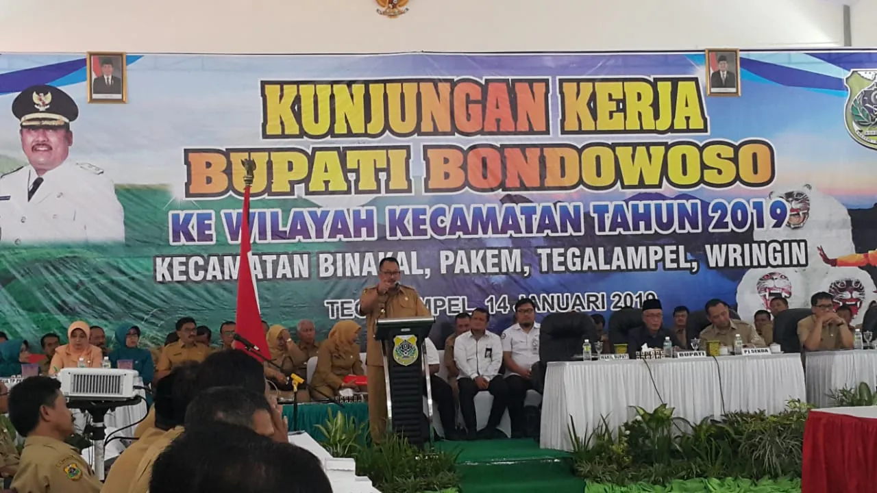 Kunker Bupati Dan Wakil Bupati Bondowoso di Taman Krocok, Mengajak Semua Elemen Dukung Visi Misinya.