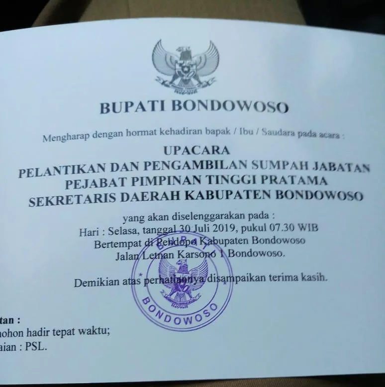 Tak Kunjung Dilantik Jadi Sekda Bondowoso, Syaifullah Marahi Staf BKD dan Ancam Kepala BKD.