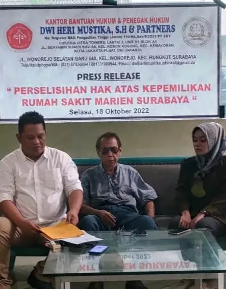 Kedua Terlapor &amp; Dua Saksi Mangkir Atas Panggilan Polda Jatim, Dwi Heri Mustika: Berharap Perkara RS Marien Segera Naik Status Penyidikan