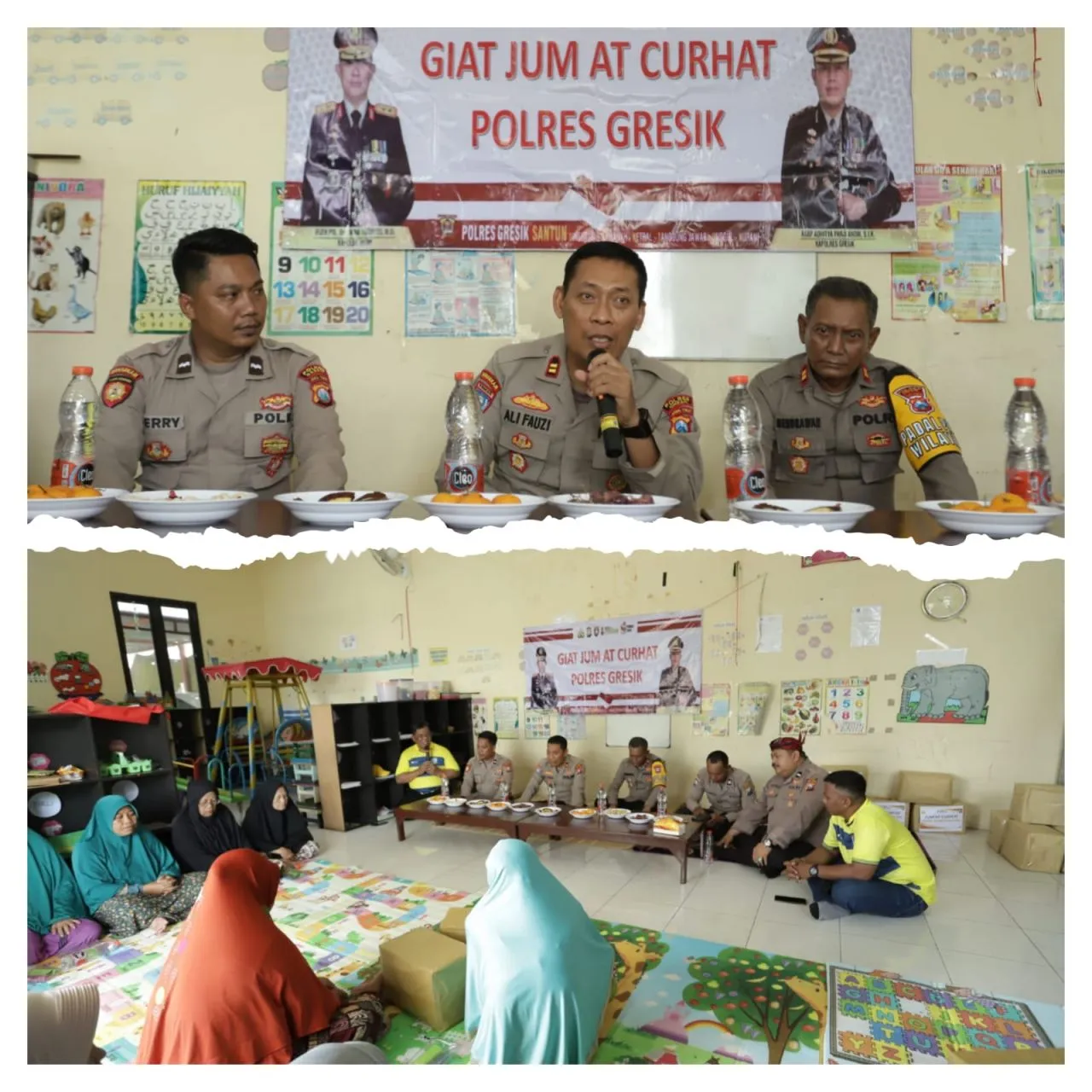 Polres Gresik Sampaikan aturan lalulintas Secara Door to Door di Duduksampeyan