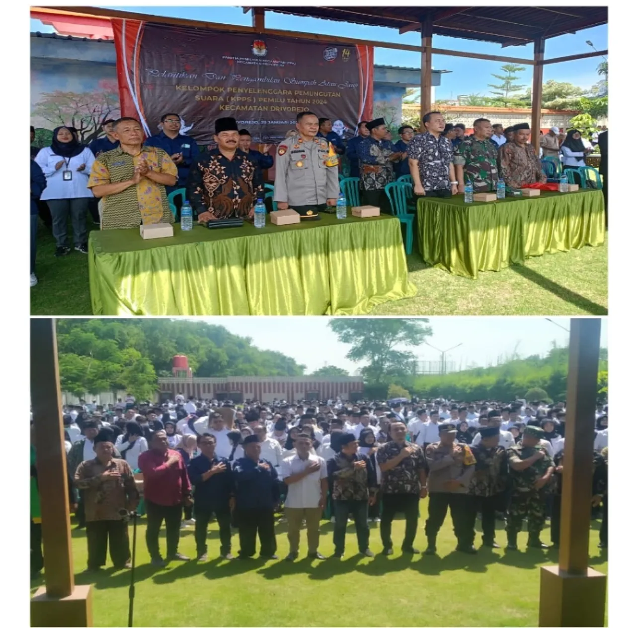Polres Gresik Hadiri Pelantikan KPPS di Kabupaten Gresik
