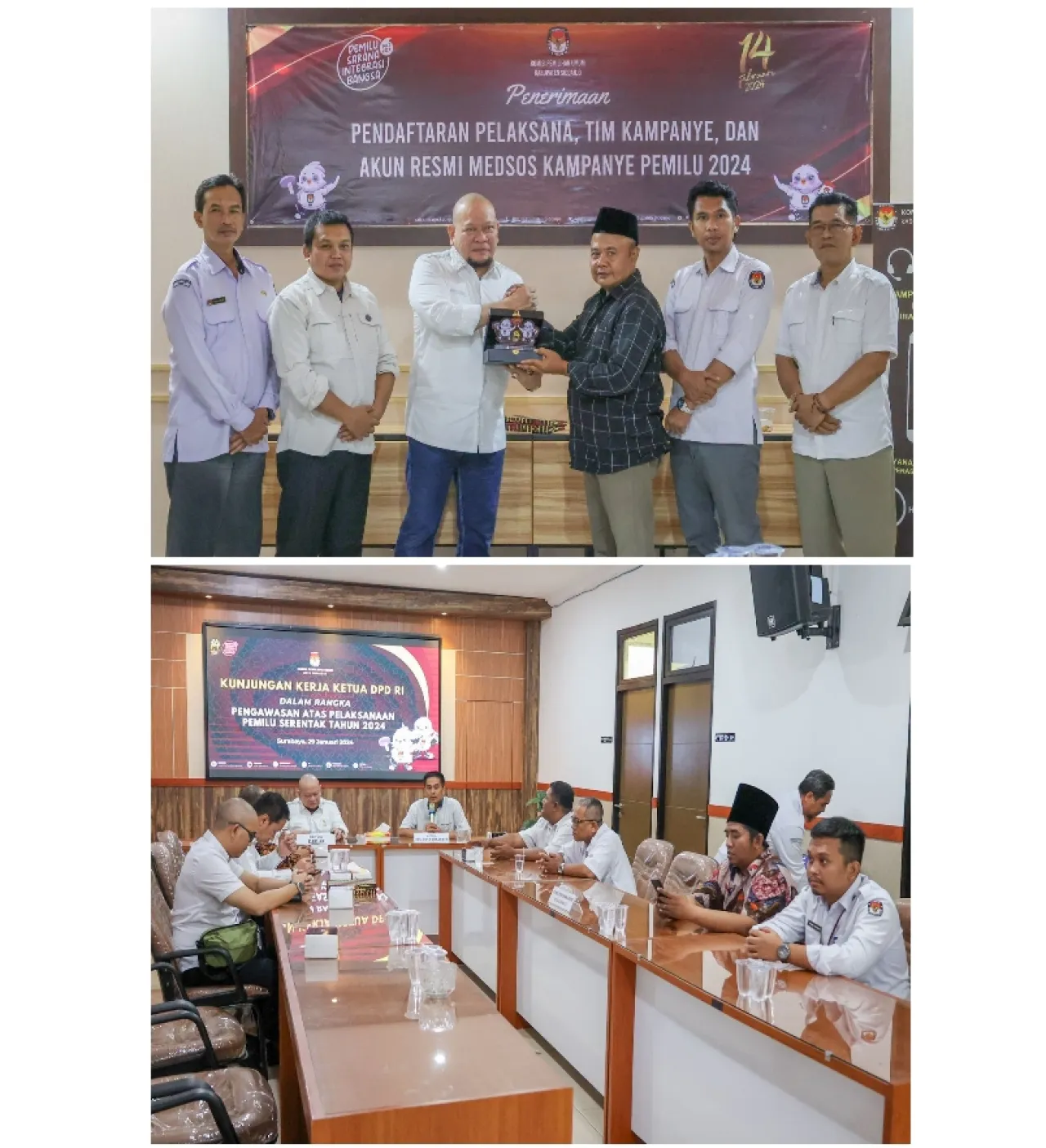 Kunjungi KPU Surabaya dan Sidoarjo, Ketua DPD RI Pantau Persiapan Pemilu