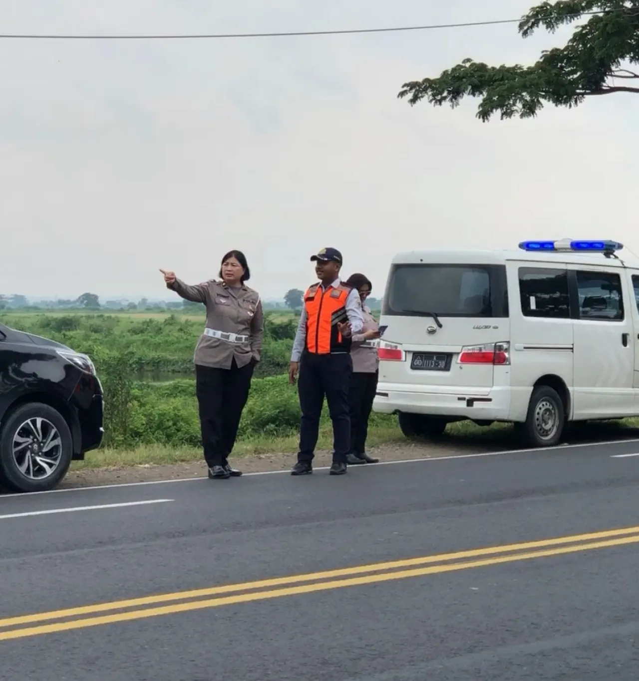 Tekan Angka Kecelakaan, Satlantas Polres Gresik Monev Blackspot dan Troublespot di Jalan Raya Duduksampeyan