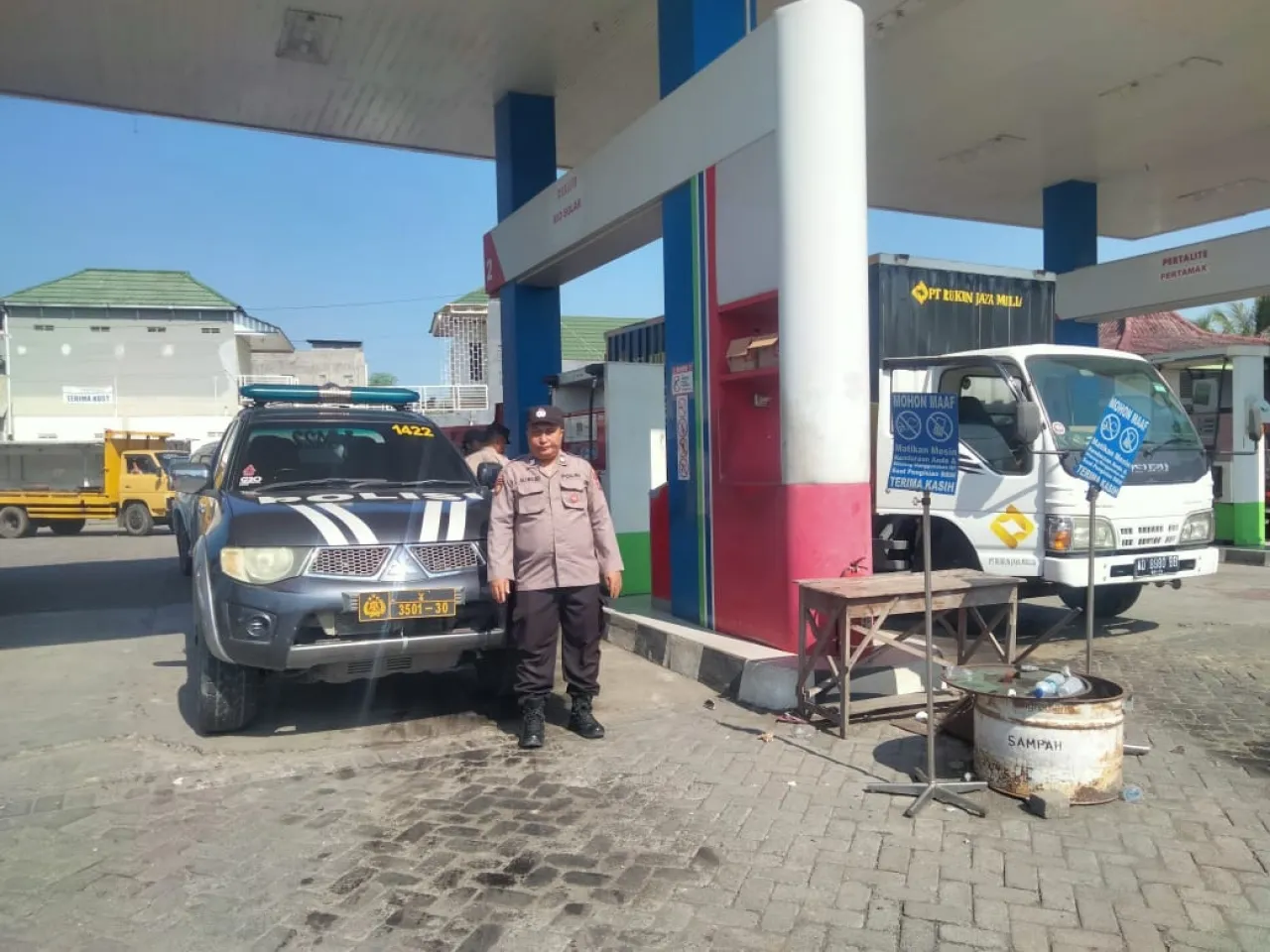 Polres Gresik Patroli SPBU, Langsung Cek Stok dan Antisipasi Penyalahgunaan BBM