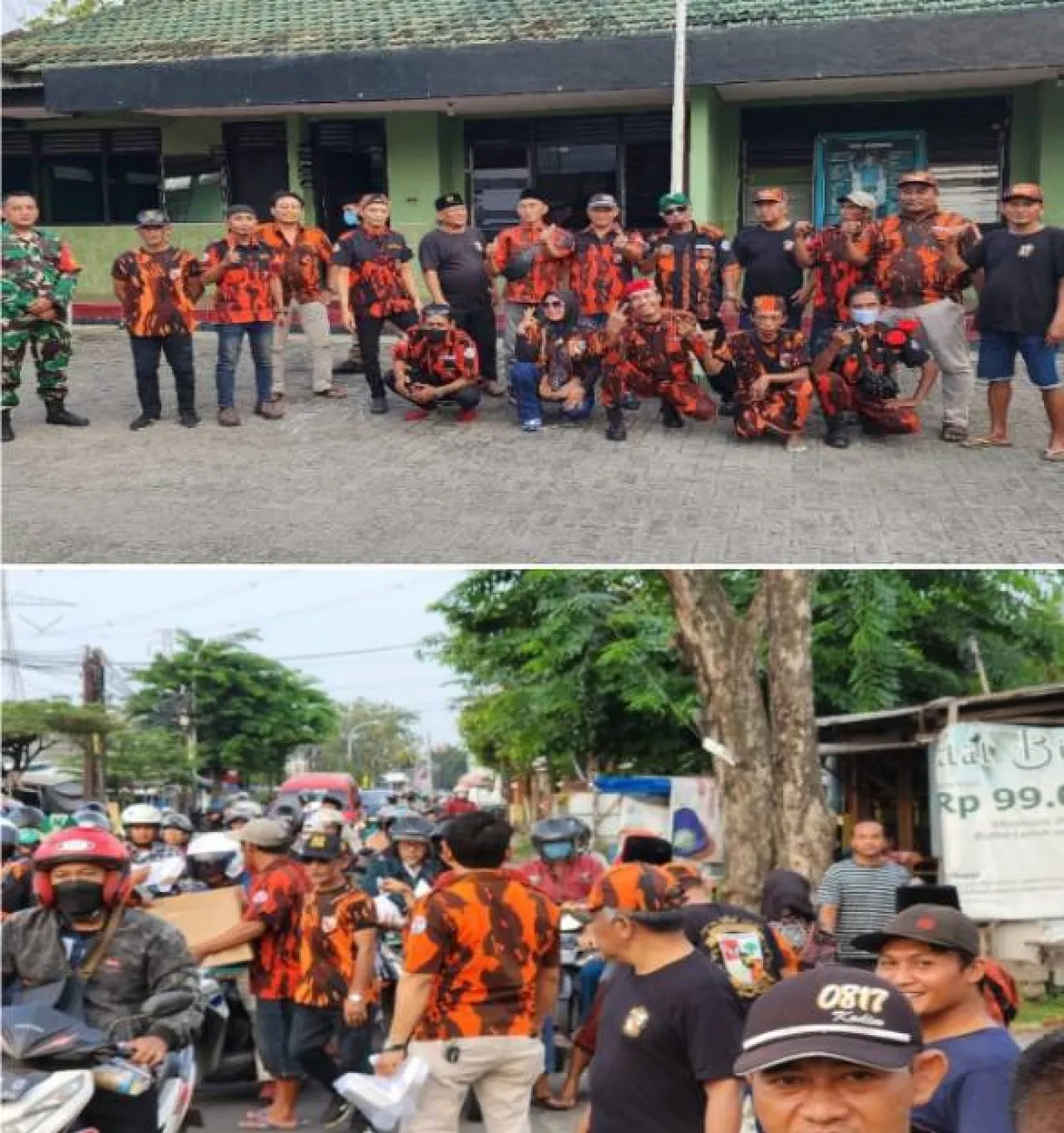 Pemuda Pancasila PAC Menganti Bagikan 600 Takjil kepada Pengguna Jalan Kepatihan