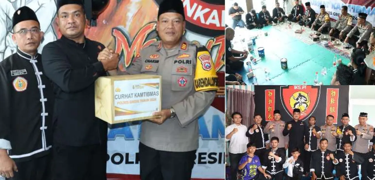 Jum'at Curhat Polres Gresik bersama Perguruan Pencak Silat Kera Sakti