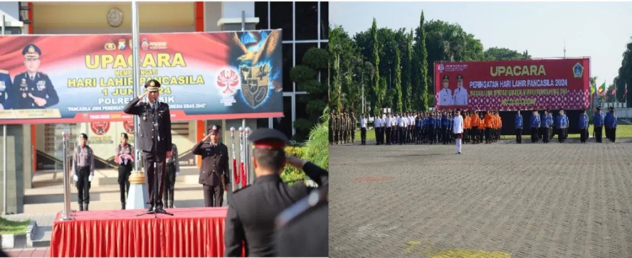 Polres Gresik Gelar Upacara Hari Lahir Pancasila 2024