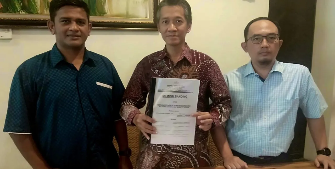 Merasa Putusan Hakim Cederai Keadilan, Penasehat Hukum, Stevanus Hadi Candra Ajukan Banding
