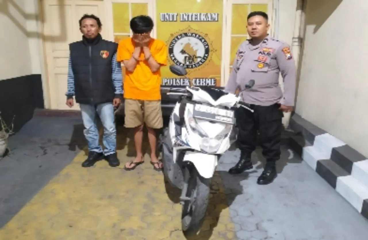 Polsek Cerme Ringkus Maling Motor Beraksi di Rumah Kos Banjarsari kurang dari 24 Jam