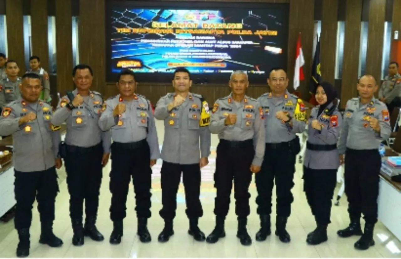 Samapta Polres Gelar Supervisi di Mapolres Gresik, Bentuk Kesiapan Hadapi Pemilu 2024