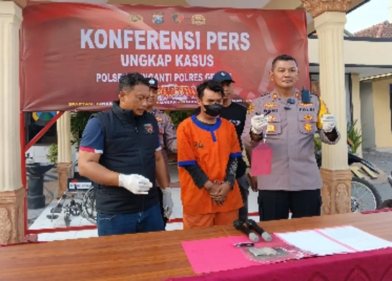 Polsek Menganti Berhasil Amankan Pelaku Pencurian Sepeda Motor Gunakan Kunci T