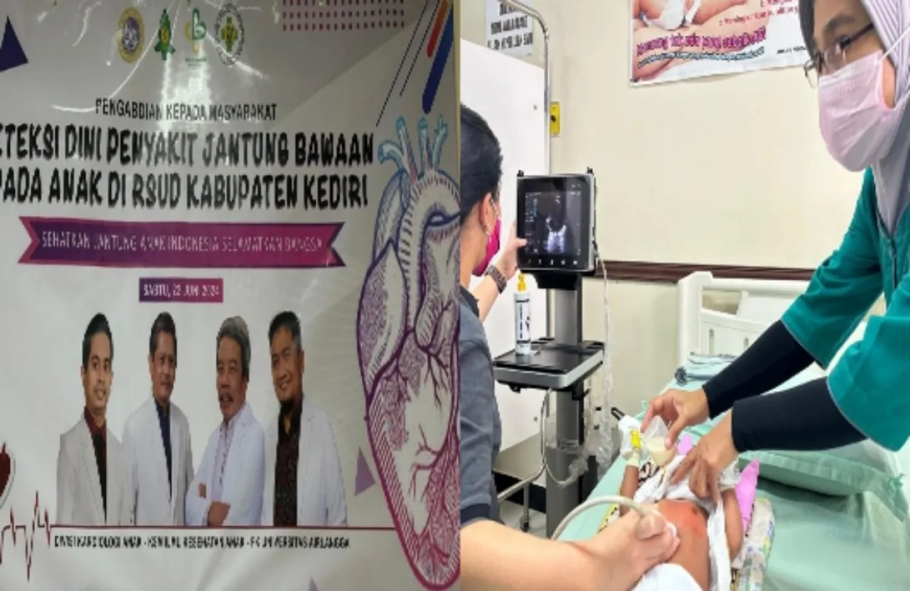 Patut Diapresiasi, RSUD Kabupaten Kediri Bersama FK Unair Dr. Sutomo Surabaya Gelar Pelatihan Deteksi Dini PJB pada Anak