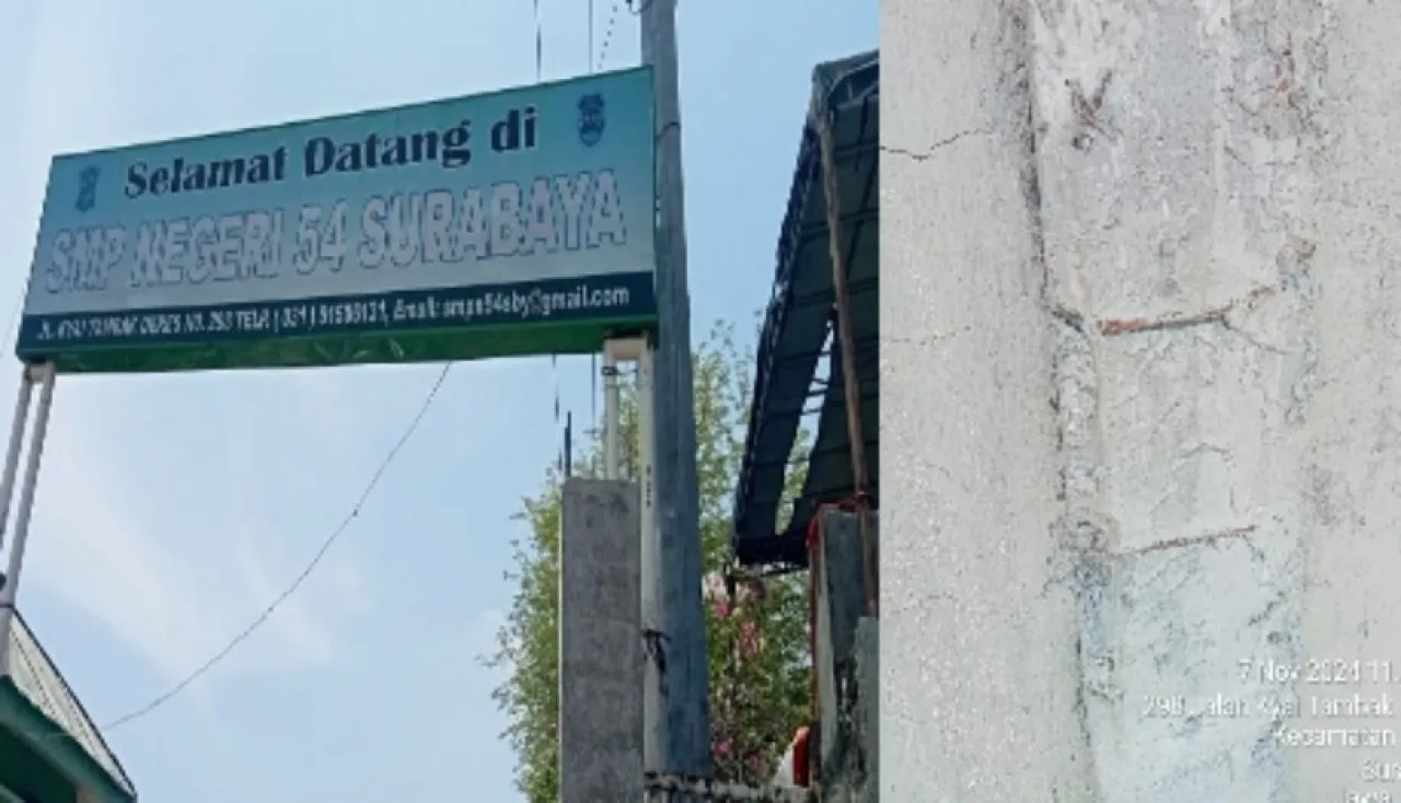 Pekerjaan Pagar SMPN 54 Dinas Pendidikan Surabaya Diduga Tak Sesuai Spesifikasi, Rekanan Abaikan Aturan