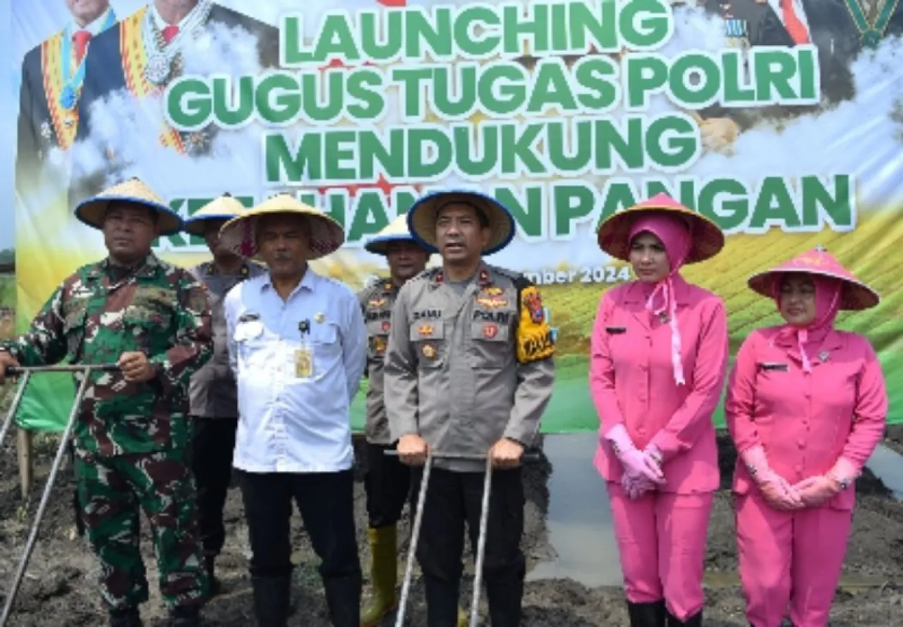 Dukung Ketahanan Pangan Nasional, Polres Gresik Tanam Jagung di Lahan Seluas 5.000 Meter