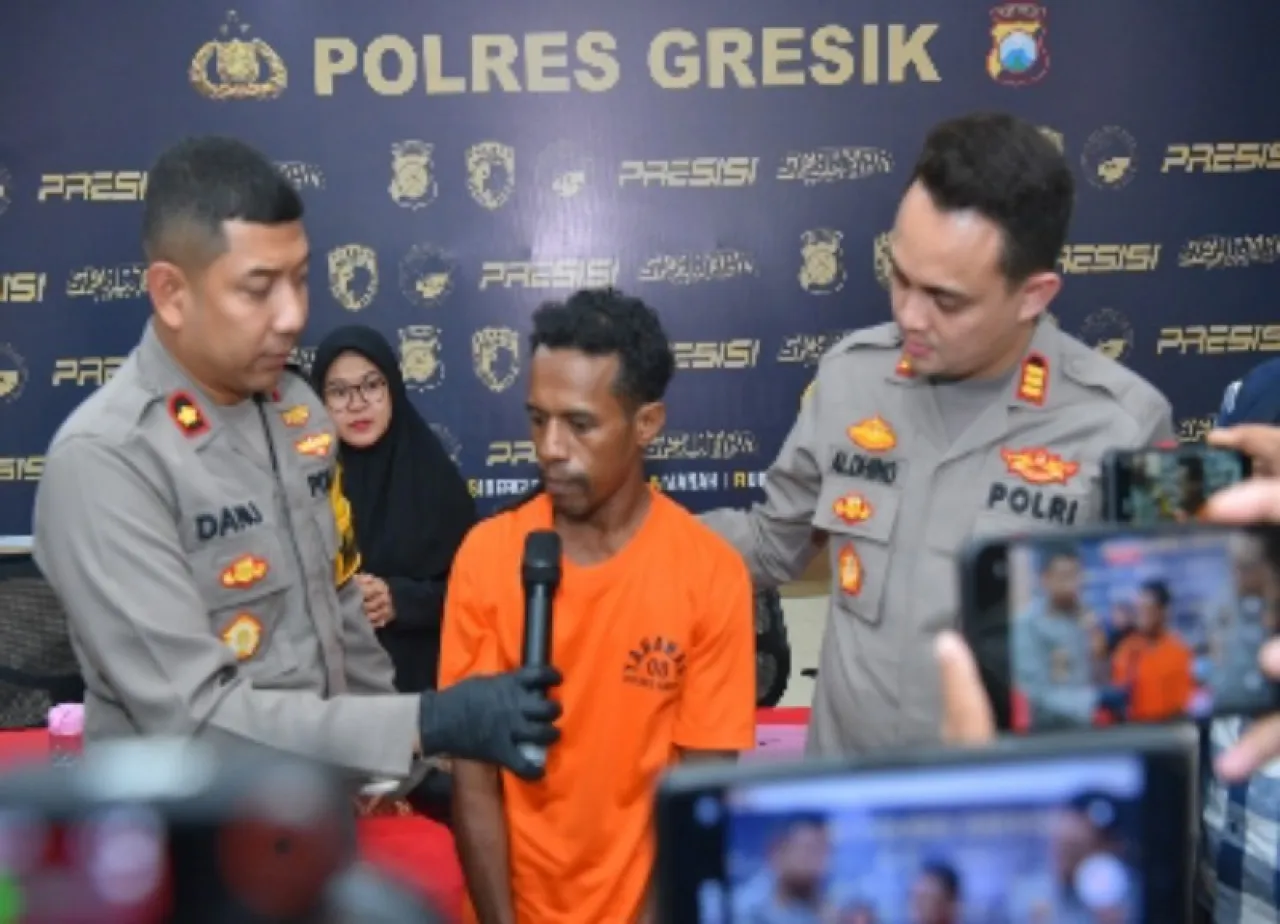 Pelaku KDRT Tusuk Korban Hingga Tewas Berhasil Diamankan Satreskrim Polres Gresik