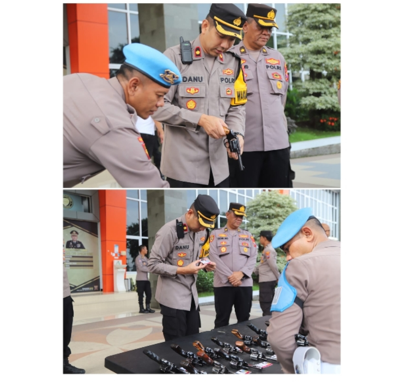 Cegah Pelanggaran, Polres Gresik Gelar Test Urine dan Pengecekan Senjata Personel