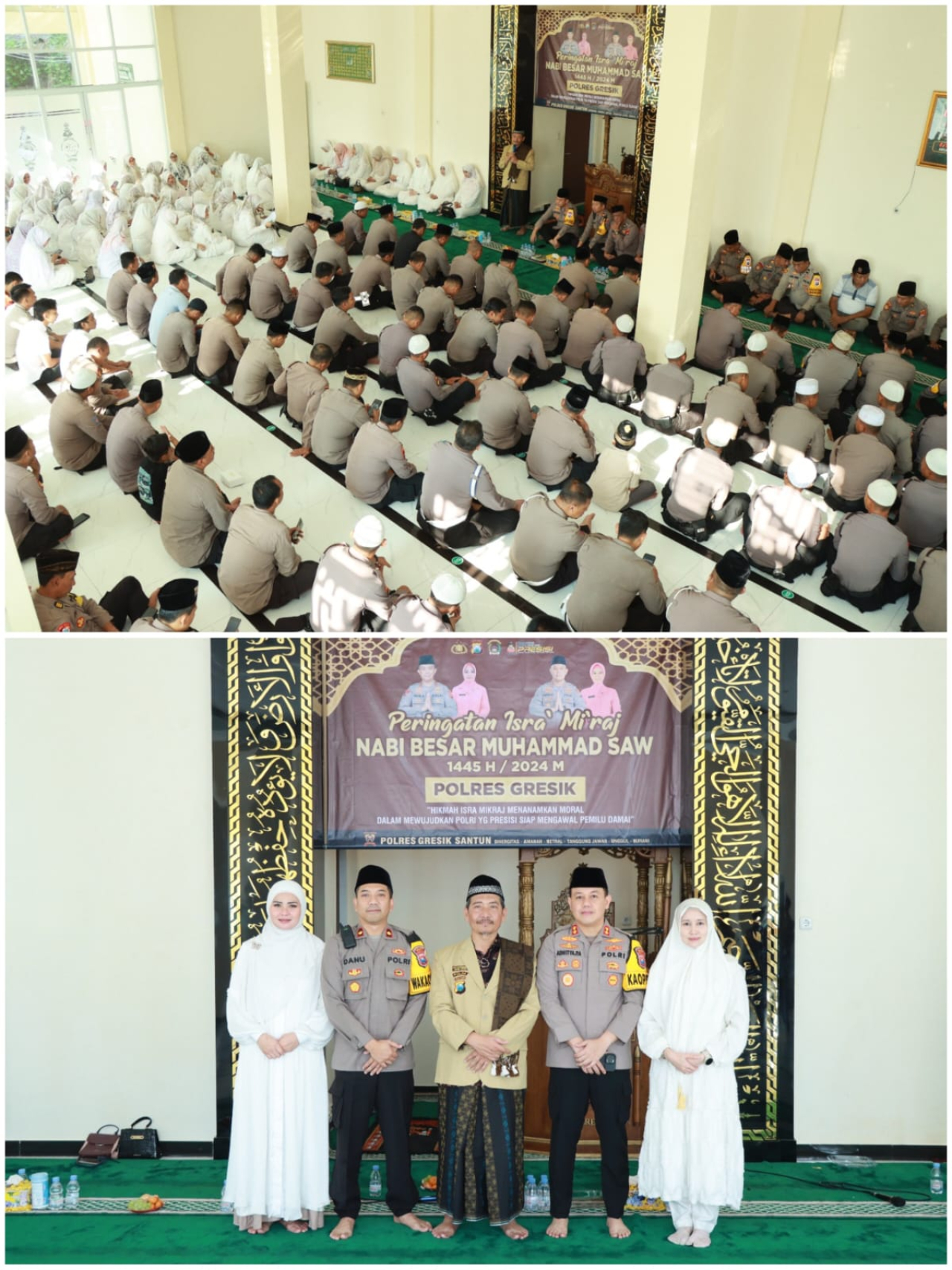 Polres Gresik Peringati Isra' Mi'raj Nabi Muhammad SAW 1445 H