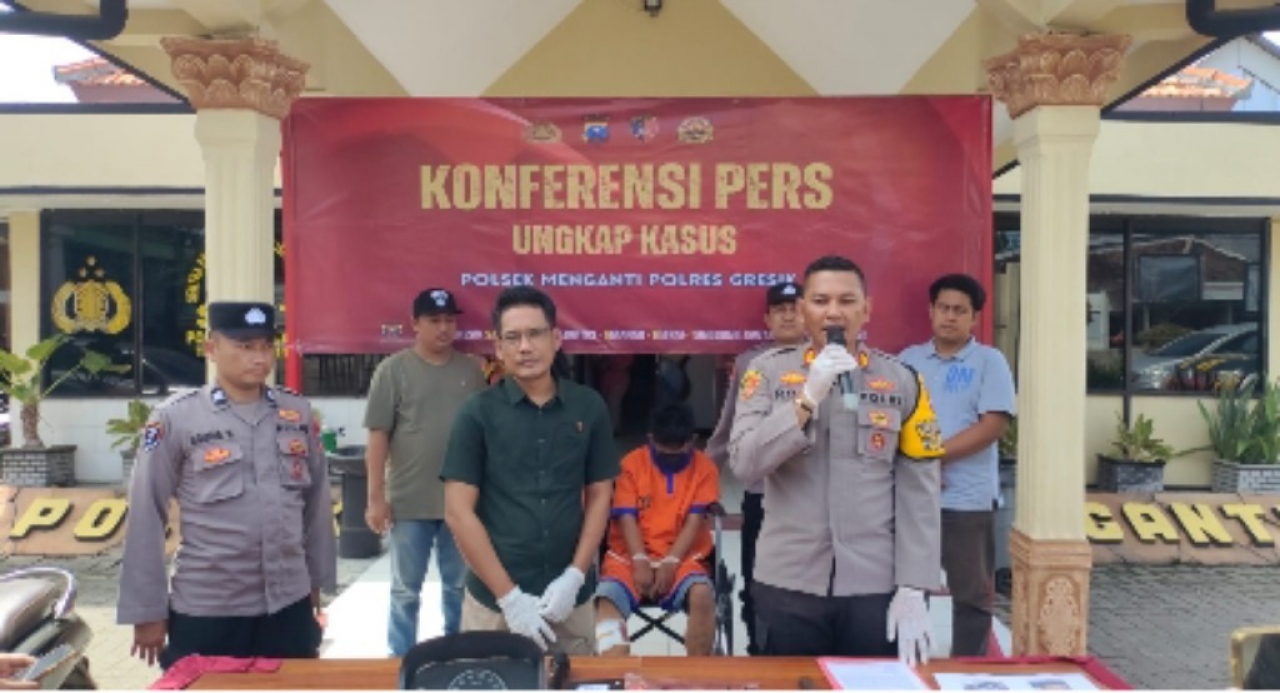 Polsek Menganti Amankan Residivis  Pasutri, Curi Speedometer Mobil dan Satu Set Panci
