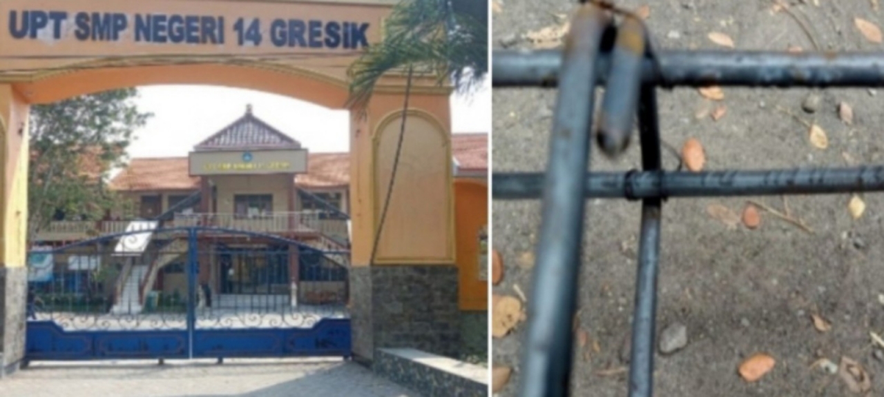 Proyek Rehabilitasi Ruang UPT SMPN 14 Gresik Disorot, Diduga Potong Upah Kuli hingga Gunakan Besi Kolom Bercampur