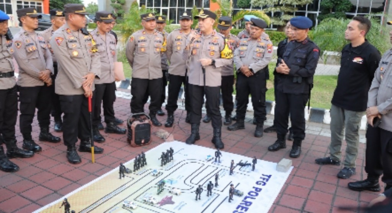 Polres Gresik Bersinergi Dengan TNI Untuk Amankan Pengesahan Warga Baru PSHT