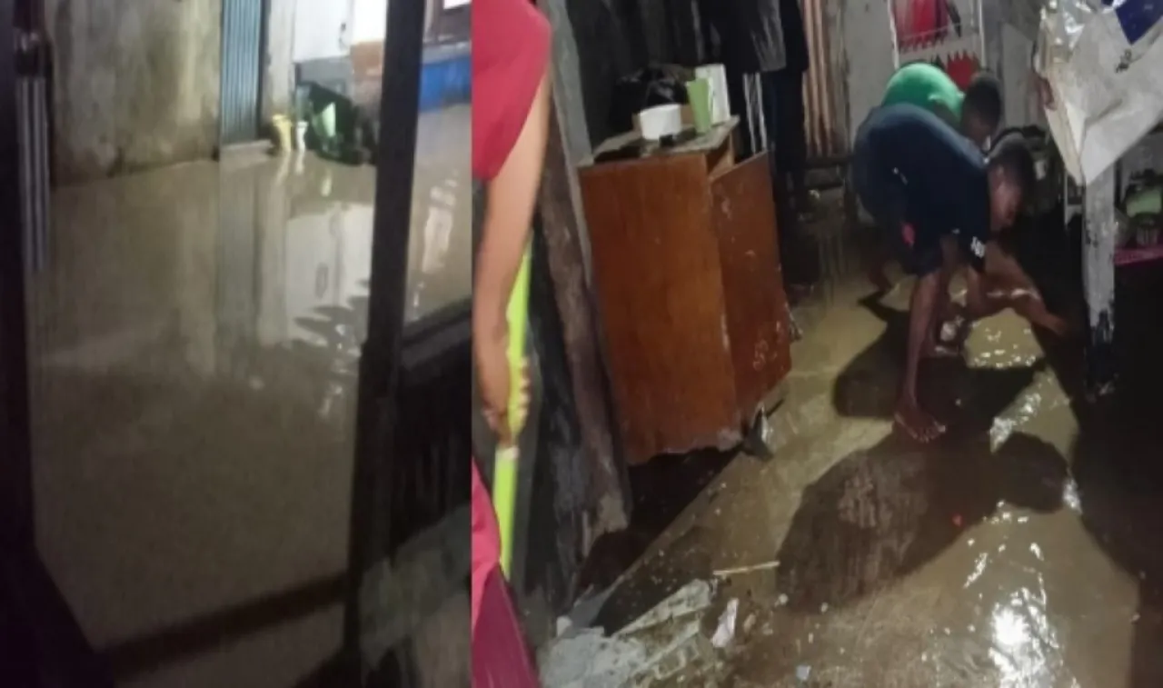 Diguyur Hujan Deras, Asrama Mahasiswa Kontrakan Panial Sorong Kebanjiran