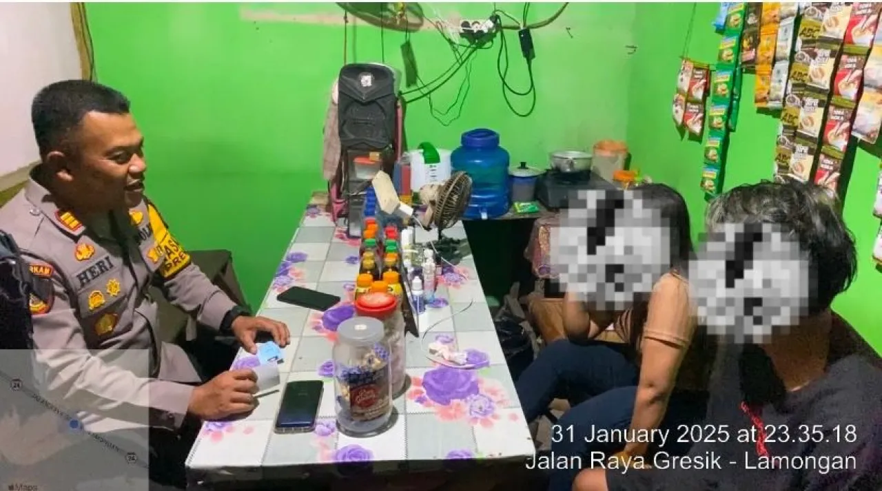 Unit Turjawali Sat Samapta Polres Gresik Razia Miras dan Prostitusi di Duduksampeyan