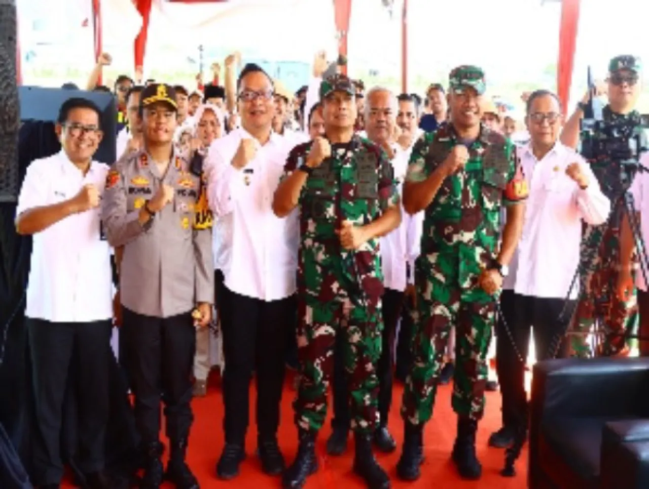 Kapolres Gresik Hadiri Panen Raya Padi Serentak di Driyorejo, Dukung Ketahanan Pangan Nasional