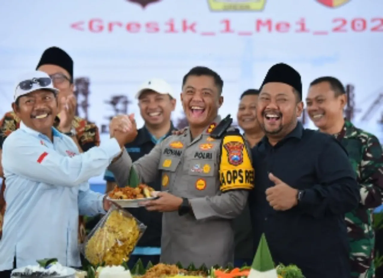 May Day 2025 di Gresik Berlangsung Kondusif, Sebanyak 427 Personil Polres Gresik di Terjunkan Untuk Pengawalan