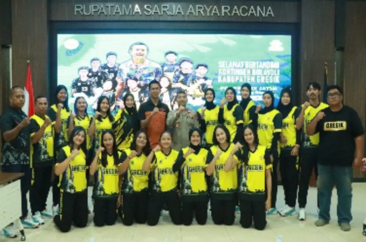 Polres Gresik Gelar Pelepasan Kontingen Voli Kabupaten Gresik di Porprov IX Jatim 2025, Kobarkan Semangat Juara