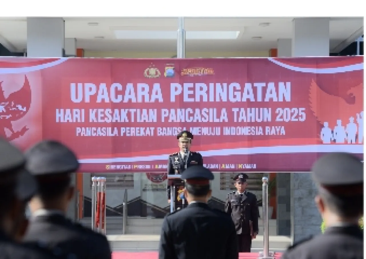 Upacara Hari Pancasila di Gresik, Kapolres Gresik: Pancasila Perekat Bangsa Menuju Indonesia Raya
