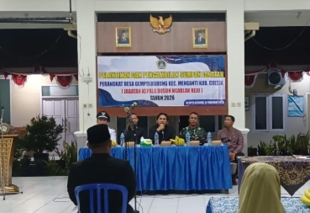 Syamsudin Resmi di Lantik, Kepala Desa Gempol Kurung: Semoga Kasun Baru Bisa Mengemban Amanah