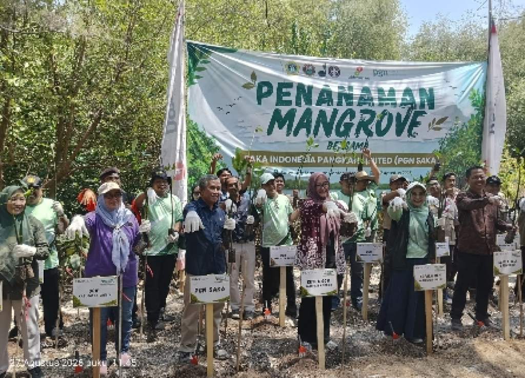 Pemkab Gresik dan PGN Saka Tanam 70 Ribu Mangrove, Perkuat Perlindungan Pesisir Ujungpangkah