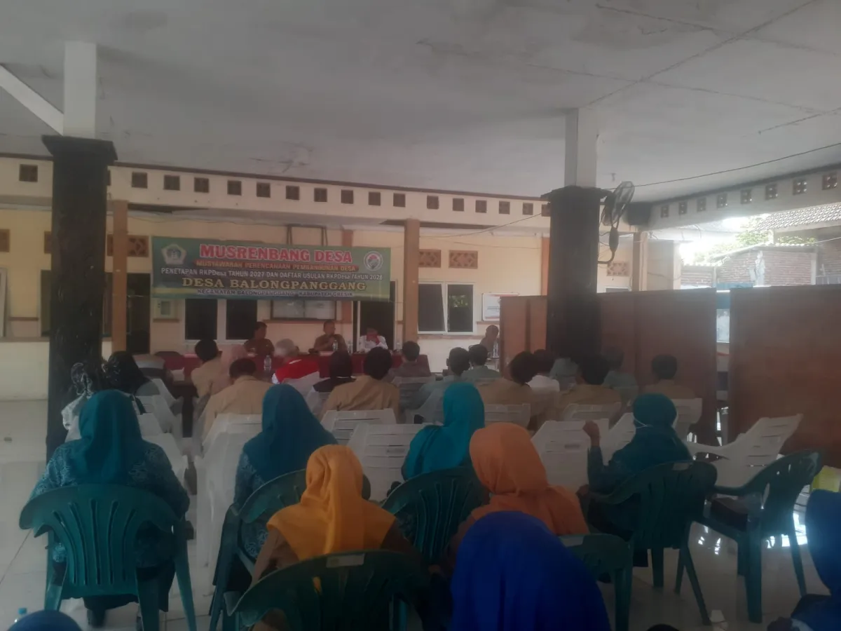 Musrenbangdes Balongpanggang Bahas Prioritas Pembangunan 2027, Usulan Warga Jadi Dasar Perencanaan Desa