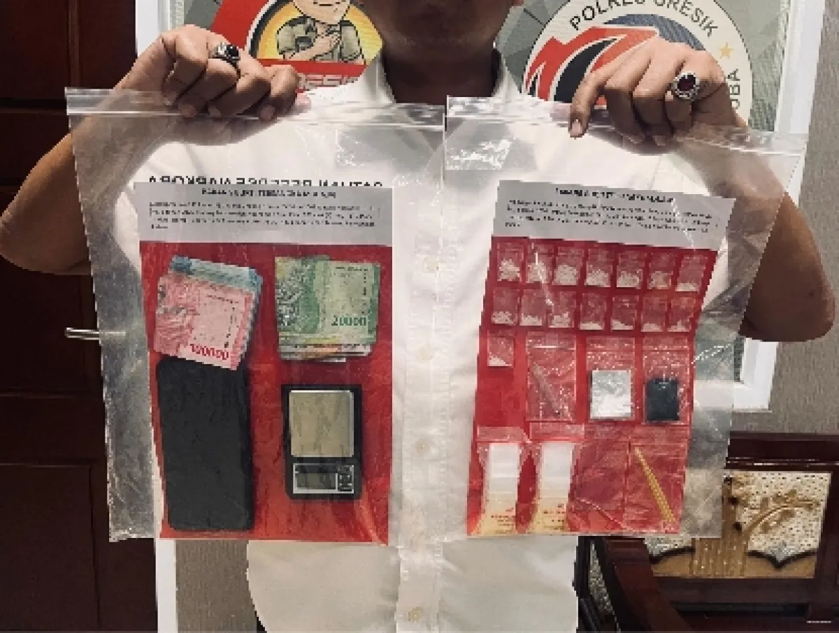 Edarkan Sabu di Driyorejo, Pria 24 Tahun Dibekuk Polisi, 7,3 Gram Barang Bukti Disita