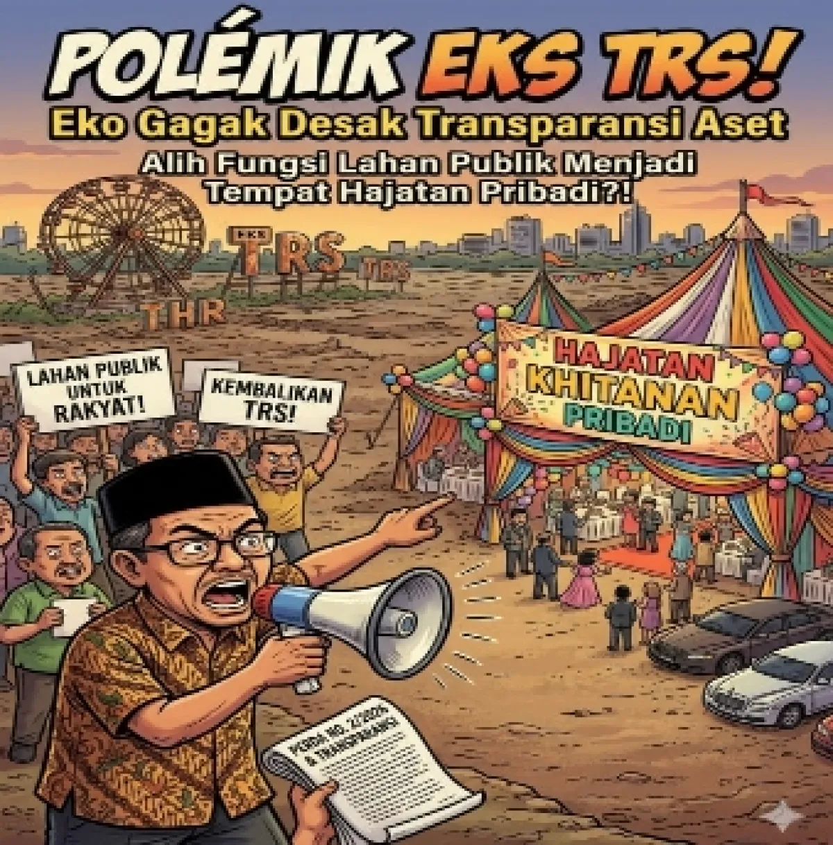 Soroti Alih Fungsi Lahan Eks TRS Menjadi Tempat Hajatan Khitan Pribadi, Eko Gagak Desak Transparansi Aset