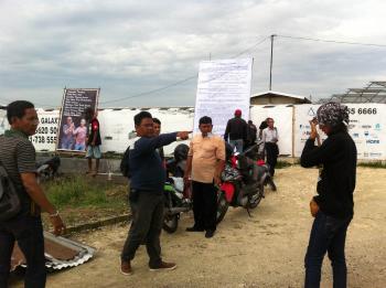 Tanah Tak Dibayar, Ahli Waris Duduki Pembangunan Gudang Di Jl. Raya Gendong.