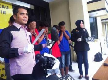 Lima Dari Tujuh Pelaku Curanmor Dibekuk Timsus Sat Reskrim Polrestabes Surabaya