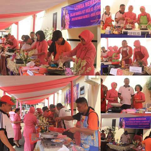 Peringatan HUT RI ke 72, Bhayangkari Pasuruan Kota Gelar Lomba Masak.