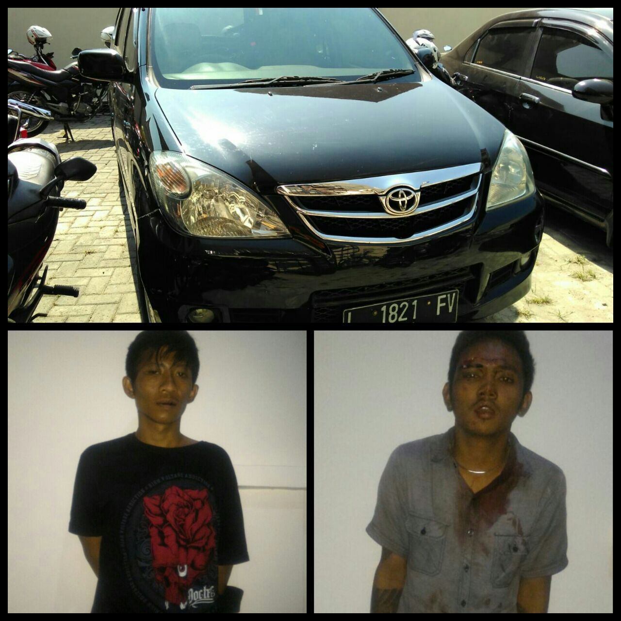 Kepergok Gondol Sepeda Angin, 2 Pria Bermobil Bonyok di Hajar Massa.