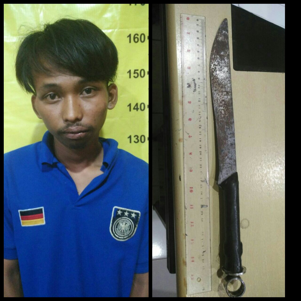 Edo Sang Penganiaya Bersajam di Tangkap Aparat.