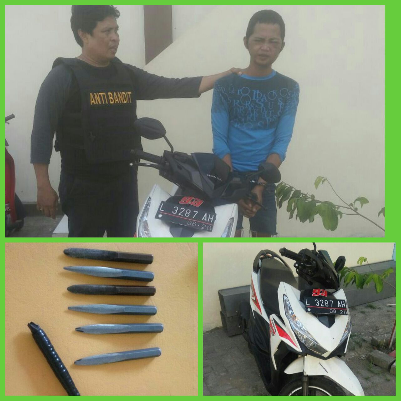 Curanmor Jaringan Surabaya Jember di Tangkap Polsek Rungkut.