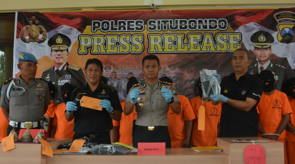 Selama 2 Bulan 41 Pelaku Kejahatan di Tangkap Polres Situbondo.