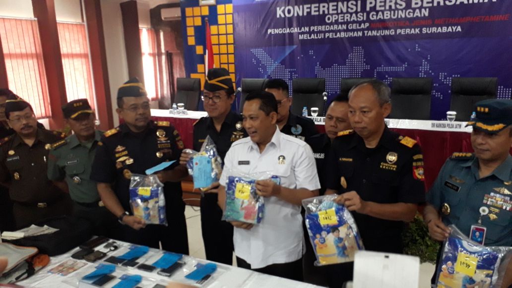 Dirjend Bea Cukai Gelar Hasil Tangkapan Penyelundup Narkoba.