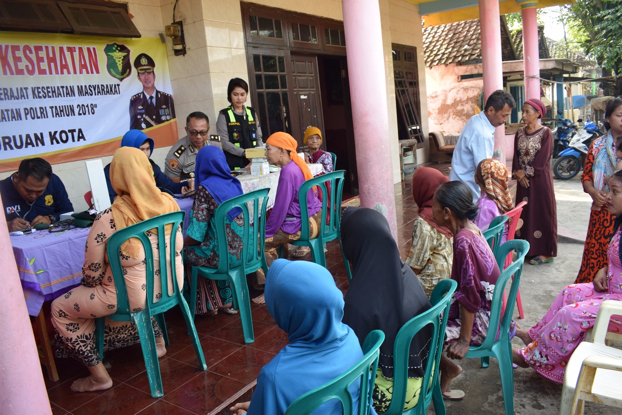 Urkes Polresta Pasuruan Gelar Pengobatan Gratis.