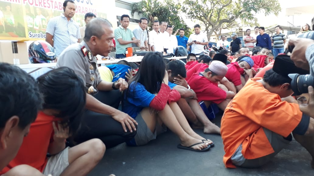 Dalam Sepekan, Polrestabes Surabaya Beserta Polsek Jajaran Ungkap 40 Kasus.