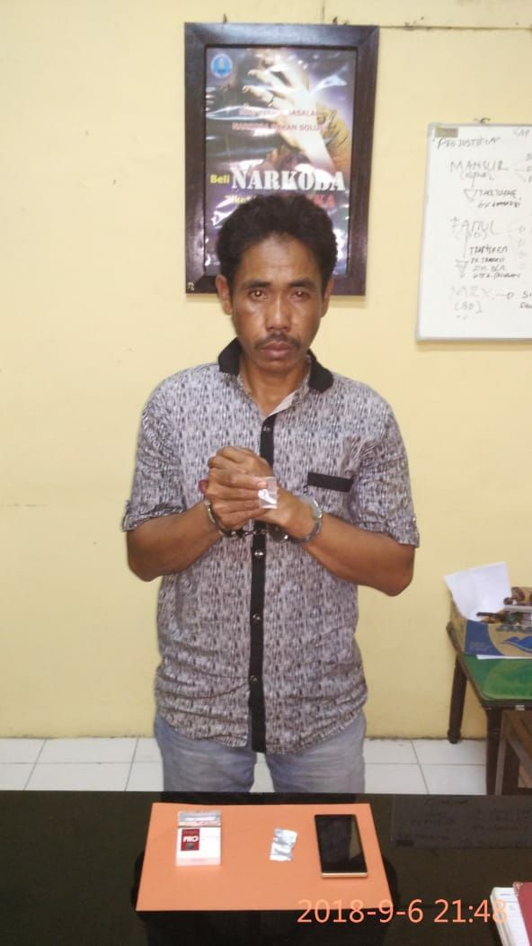 Kantongi Sabu, Maddali Dibekuk Satreskoba Polresta Pasuruan.