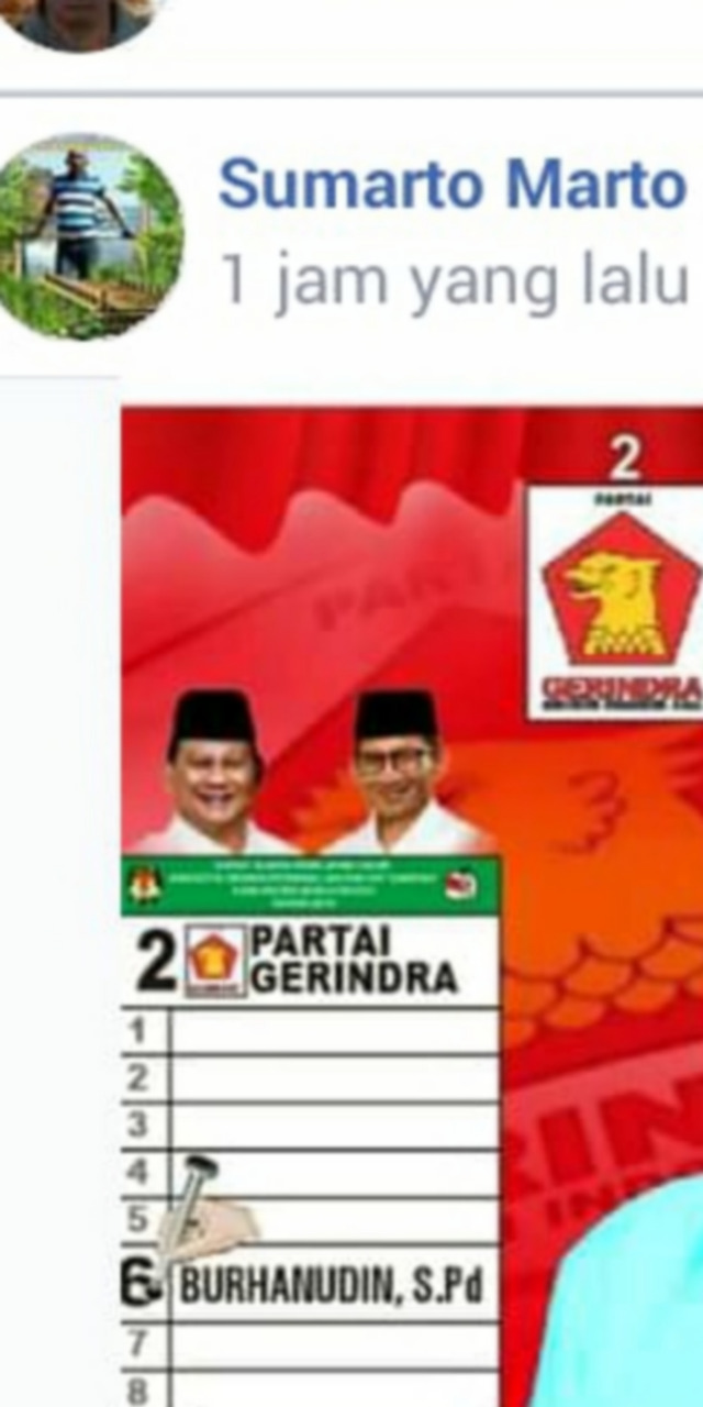 Oknum Guru SD, Akui Anaknya yang Posting Foto Caleg.